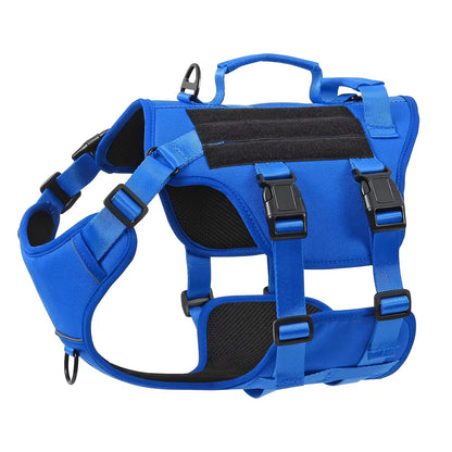 Tactical Dog Harness - No-Pull Reflective Vest with Dual Handles