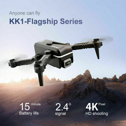 4K Drone with Dual Camera - WiFi FPV RC Quadcopter with 2 Batteries