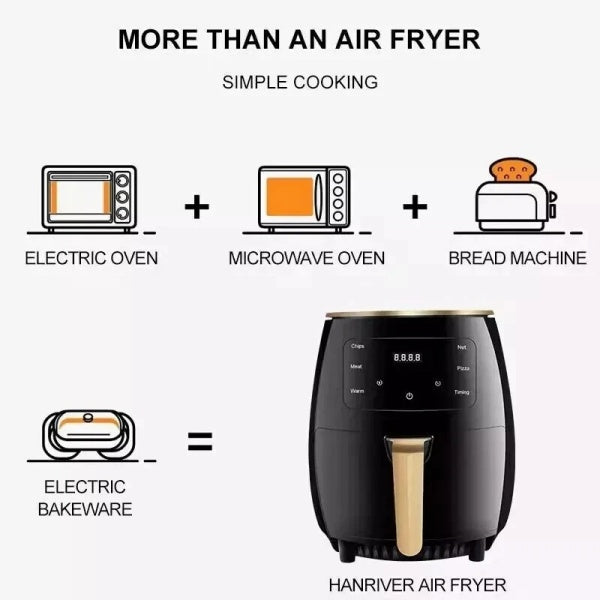 6L Digital Air Fryer - Oil-Free Cooking with Touch Screen Control