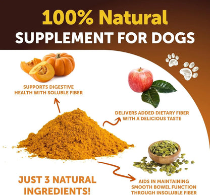 Pumpkin Powder for Dogs - Digestive Support & Fiber Supplement (8 OZ)