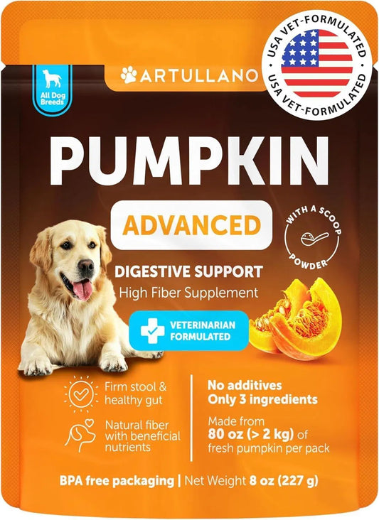 Pumpkin Powder for Dogs - Digestive Support & Fiber Supplement (8 OZ)