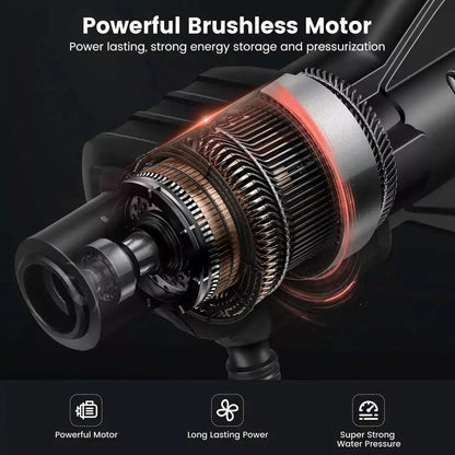 Cordless Pressure Washer - Portable Car Wash Gun with 2 Batteries