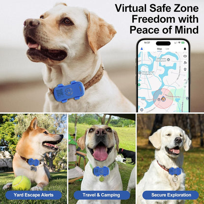 Real-Time Dog GPS Tracker - Waterproof Pet Locator with Geofence Alerts