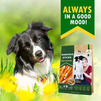 Chicken Wrapped Dog Chew Sticks - Natural Grain-Free Training Treats